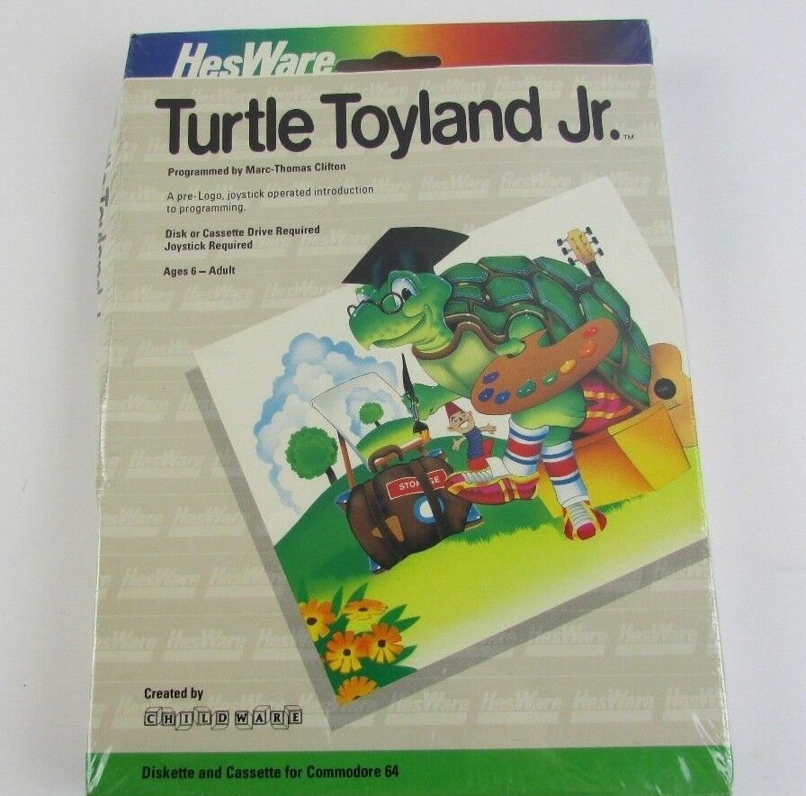Turtle Toyland Jr. HesWare Commodore 64 Vintage 1980's Game 