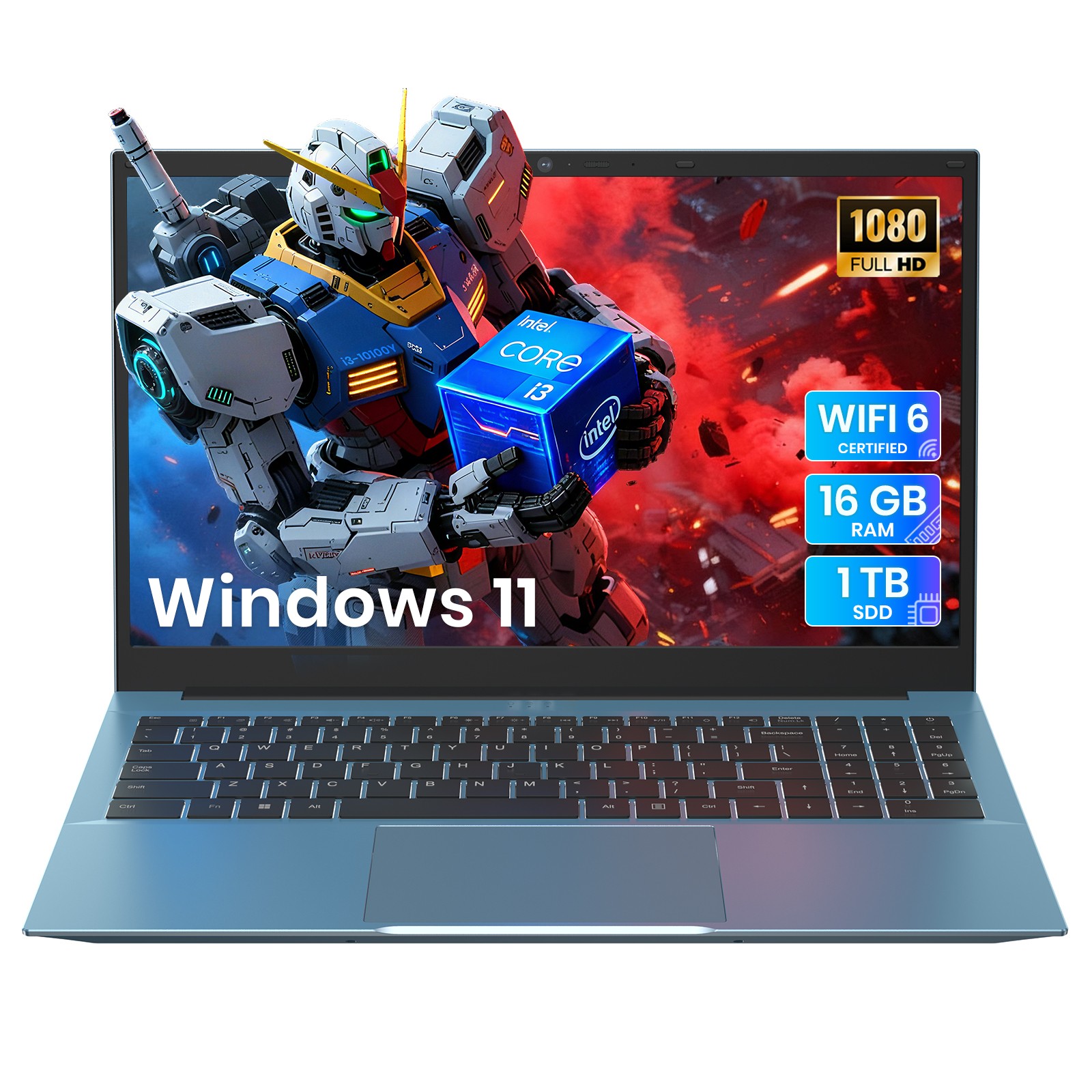 2026 NEW SGIN 15.6" Laptop Intel i3 16GB RAM 1TB SSD WiFi 6 RJ45 Win 11