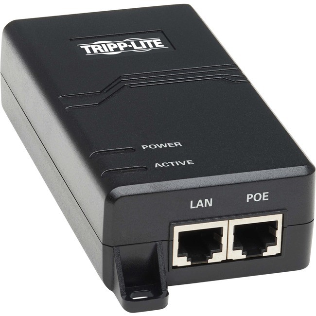 Tripp Lite Gigabit PoE+ Midspan Active Injector 30W 1 Port NPOE30W1GINT
