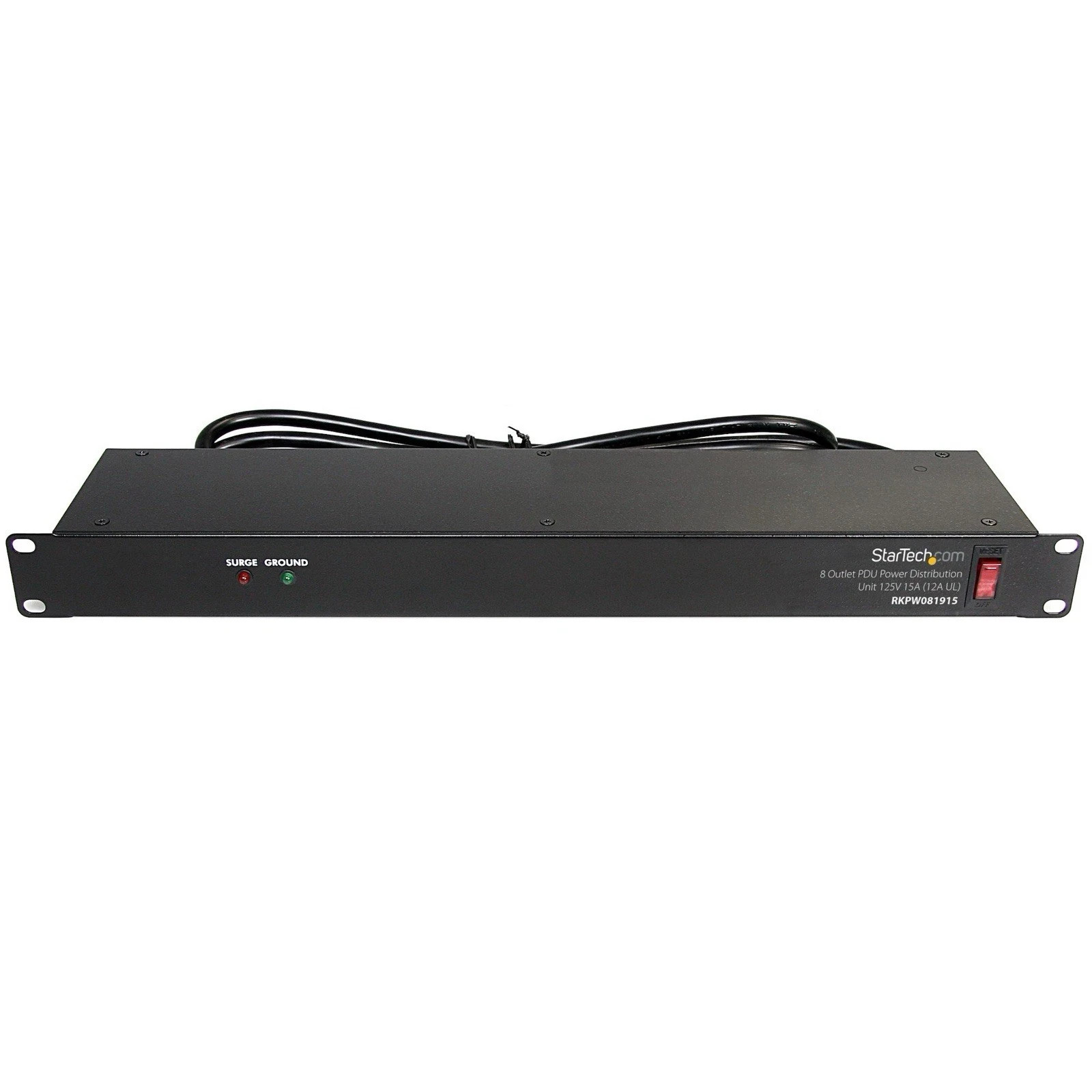StarTech Power Distribution Unit 125V RKPW081915 19in 1U Rack 8 Outlet PDU D-4