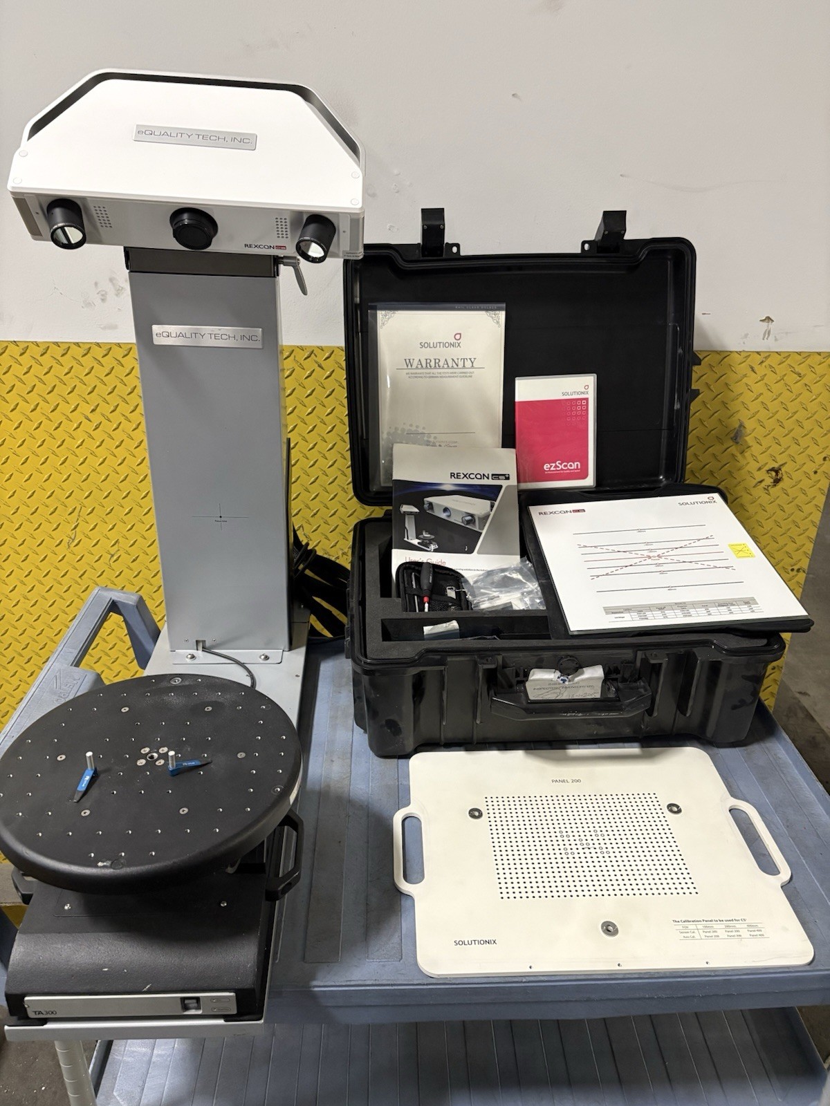 Solutionix Rexcan Blue Light 3D Scanner-Stand-Turntable-Hard Case & Peripherals