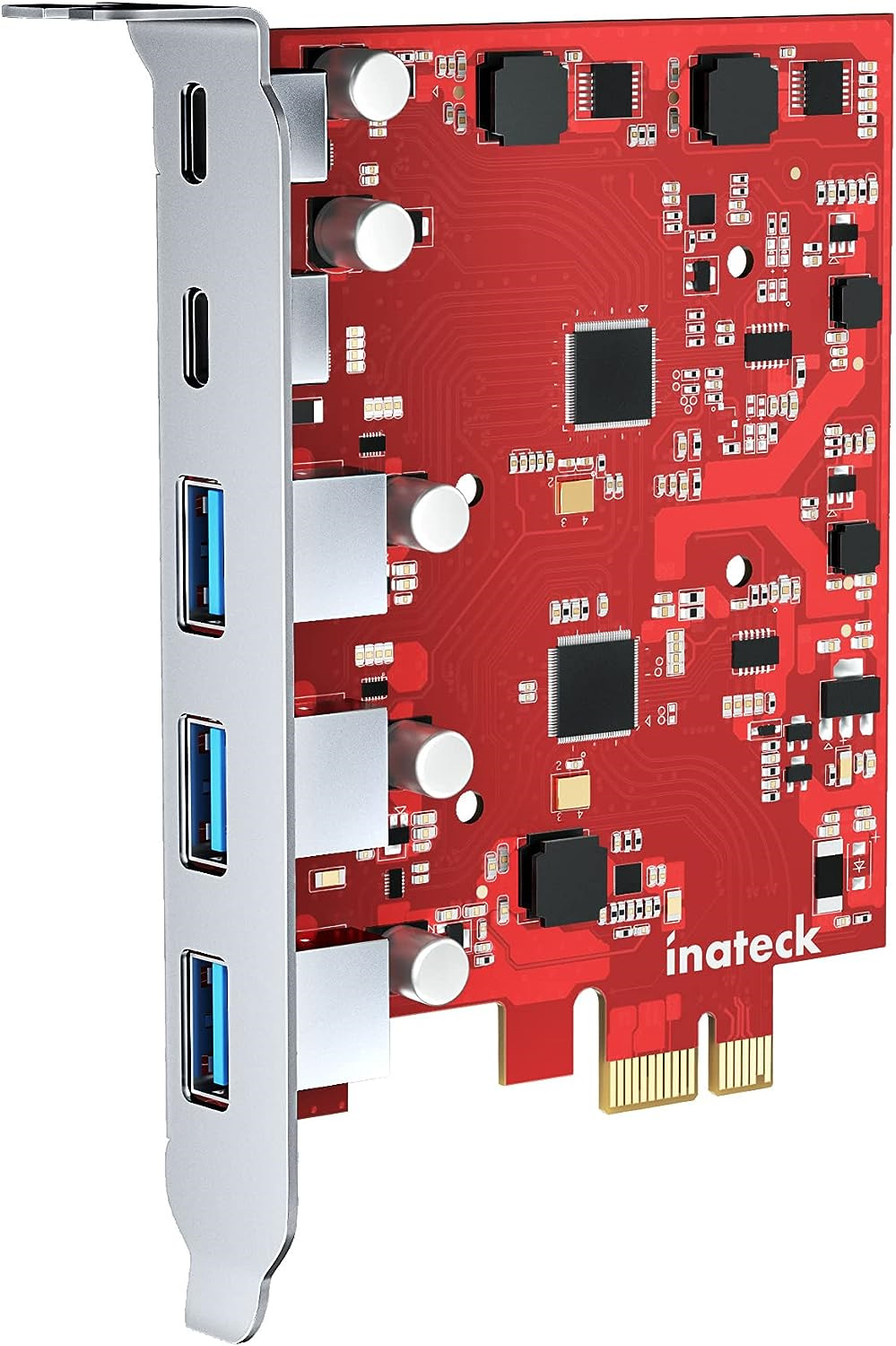Inateck PCIe to USB 3.2 Gen 2 Expansion Card 8 Gbps 3 Type A & 2 Type C Ports
