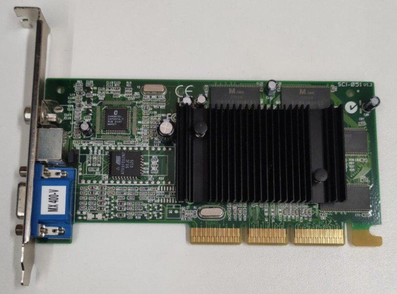 V-DATA SCI-051 GEFORCE 2 MX400 64MB AGP 4X GRAPHICS CARD VGA S-VIDEO