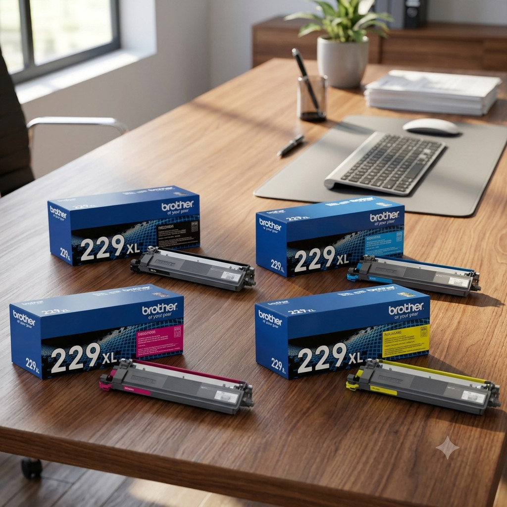 Brother TN229XL Toner Cartridge Set 4-Pack BCMY Genuine OEM Sealed New