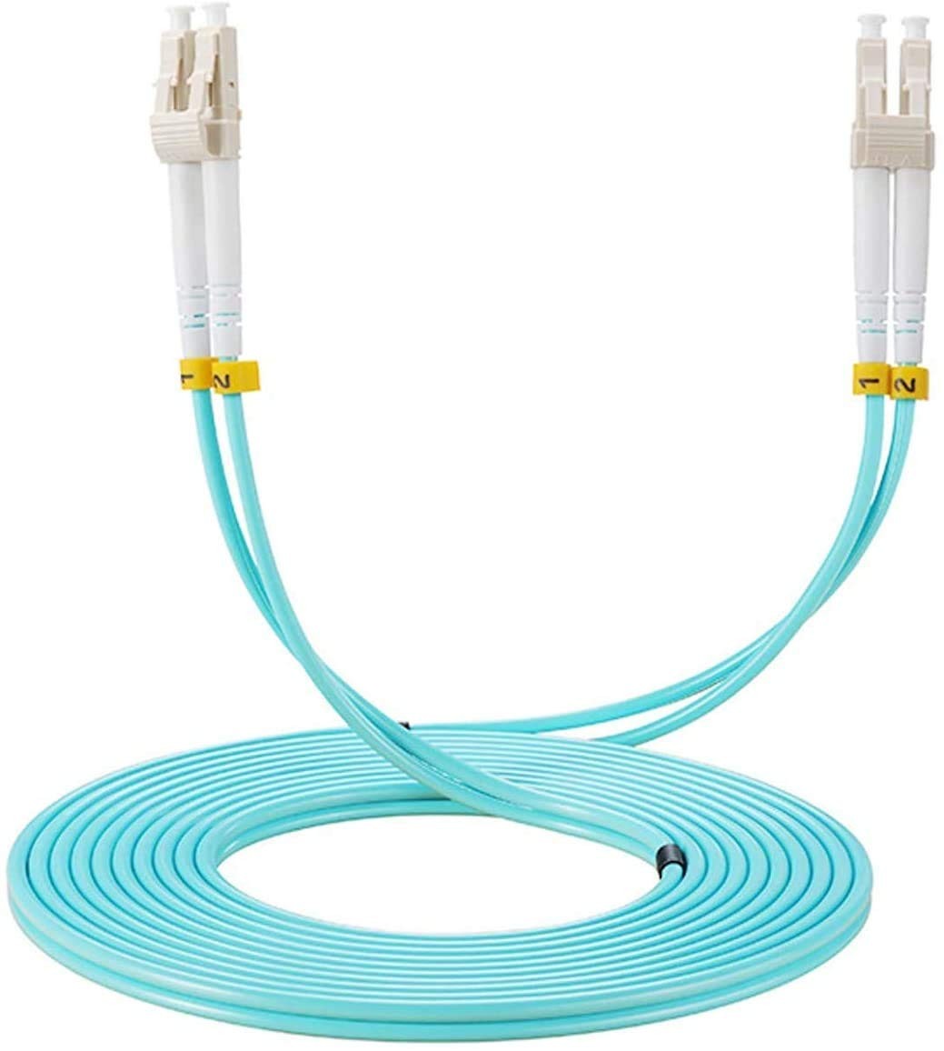 Elfcam® - 15m Fiber Optic Cable LC/UPC to LC/UPC Multimode Duplex 50/125um OM3
