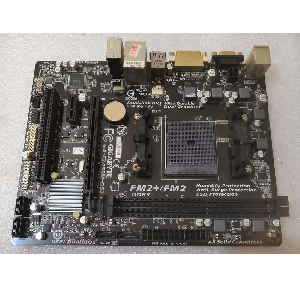 For Gigabyte GA-F2A58M-DS2 DDR3 FM2+with VGA+DVI Interface Integrated Board