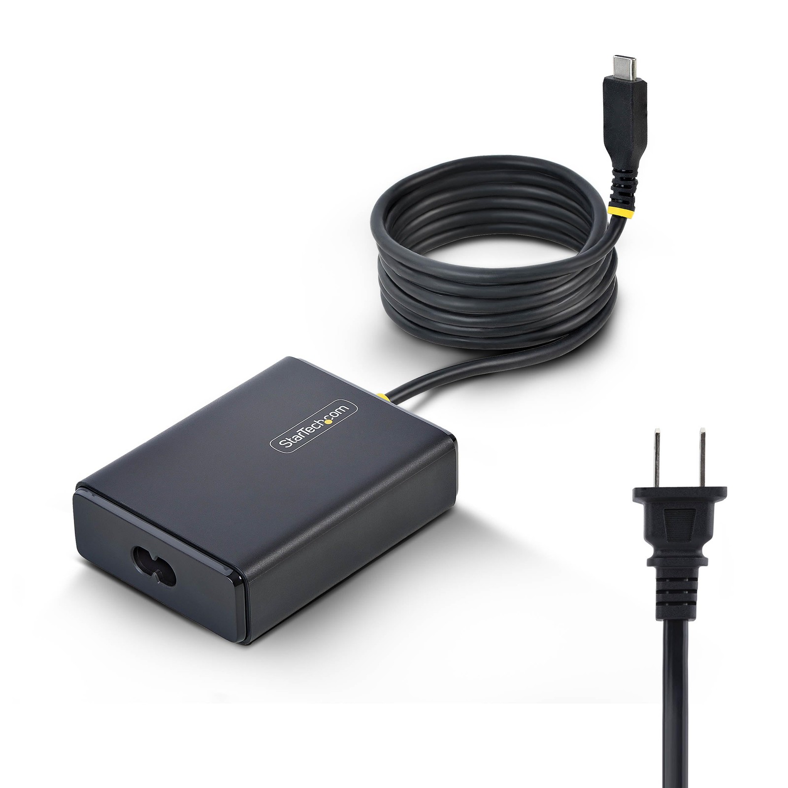 StarTech 100W USB-C Laptop Charger, Power Adapter Brick for 1" x 2.6", Black