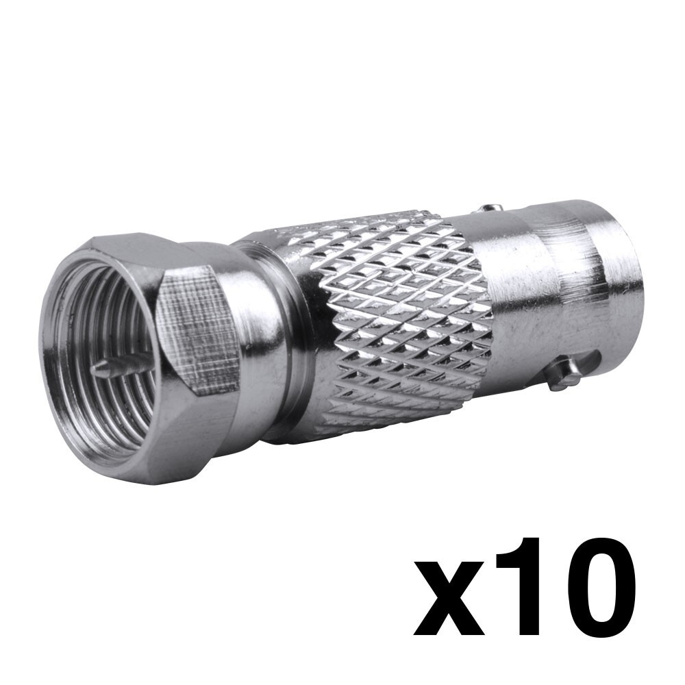 Construct Pro BNC Female to F Male Adaptors (10 Pack)