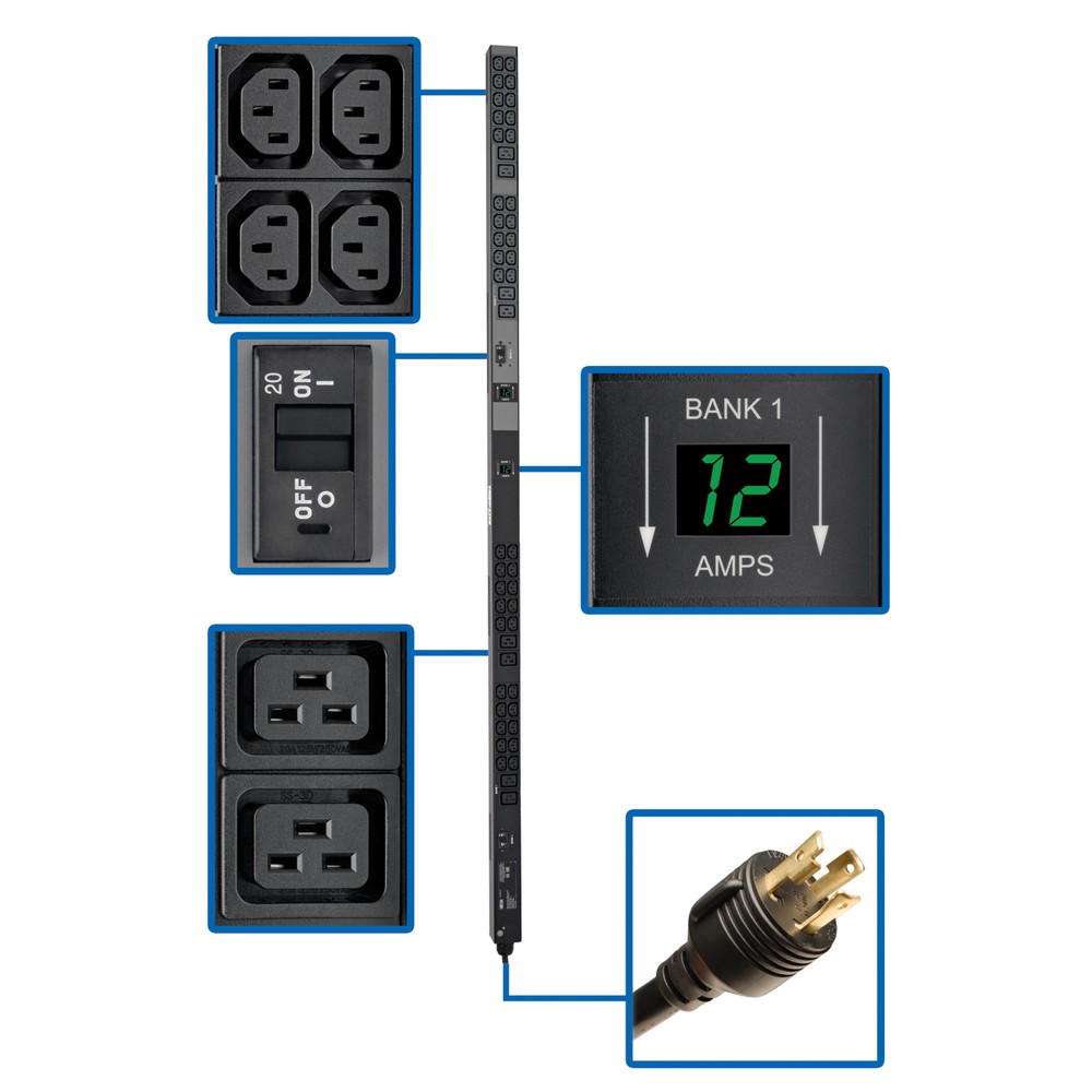 Tripp Lite By Eaton Master-Power Pdumv30Hv2 Pdu Metered Vertical 5.8Kw 208/240V