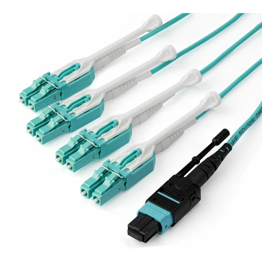 StarTech 1m (3ft) MTP(F)/PC to 4x LC/PC Duplex Breakout OM3 Multimode Fiber