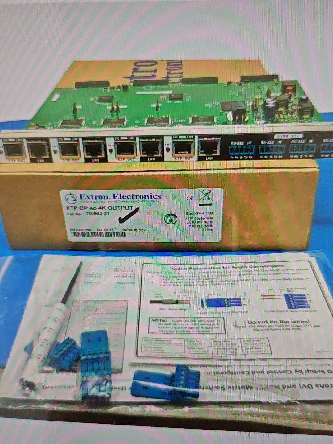 NEW 70-943-21 Extron XTP CP 4o 4K I/O 1-Year Warranty 