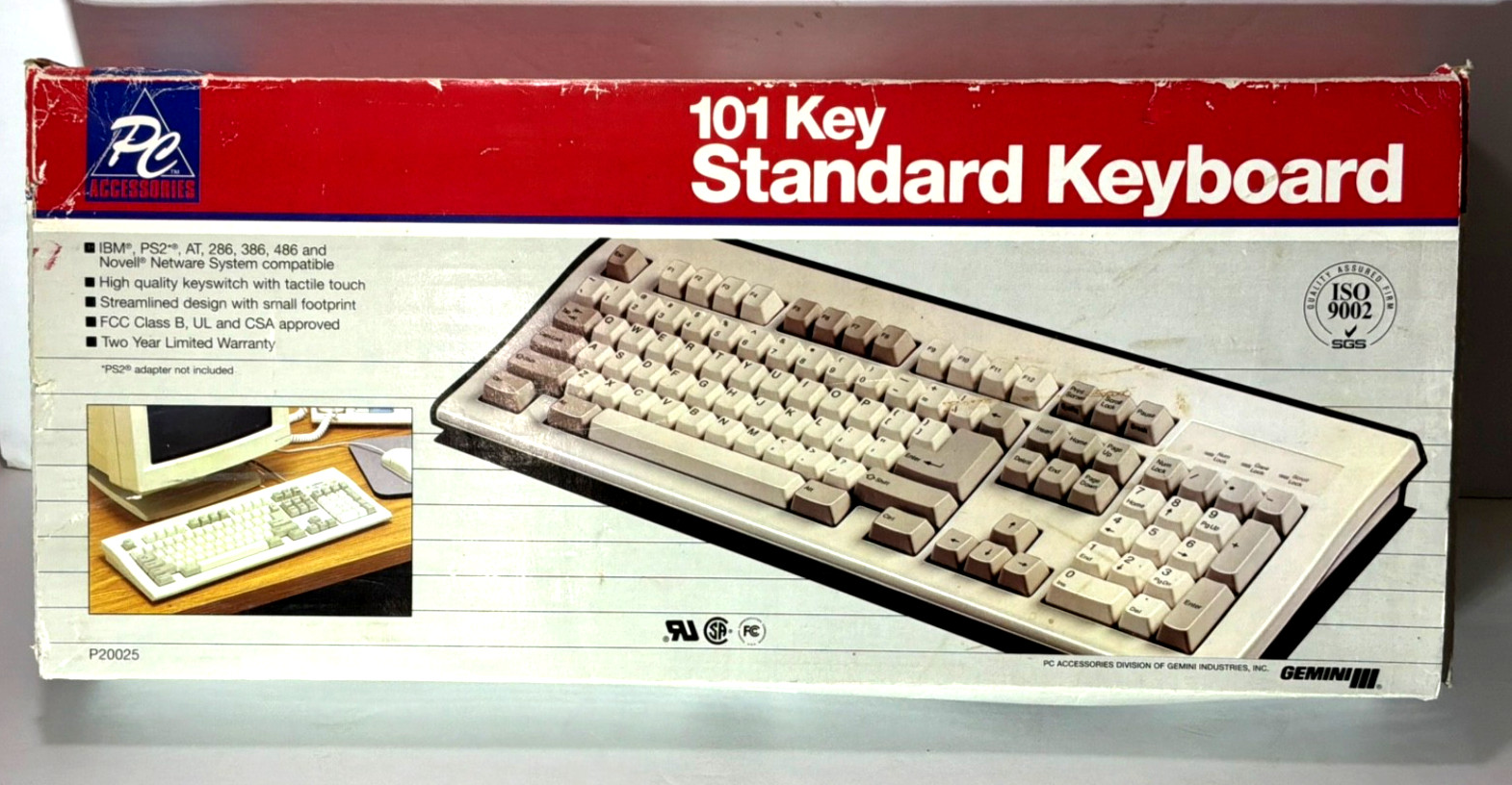 Vintage Gemini 101 Key Standard Computer Keyboard P20025 NIB NOS Retro 90s