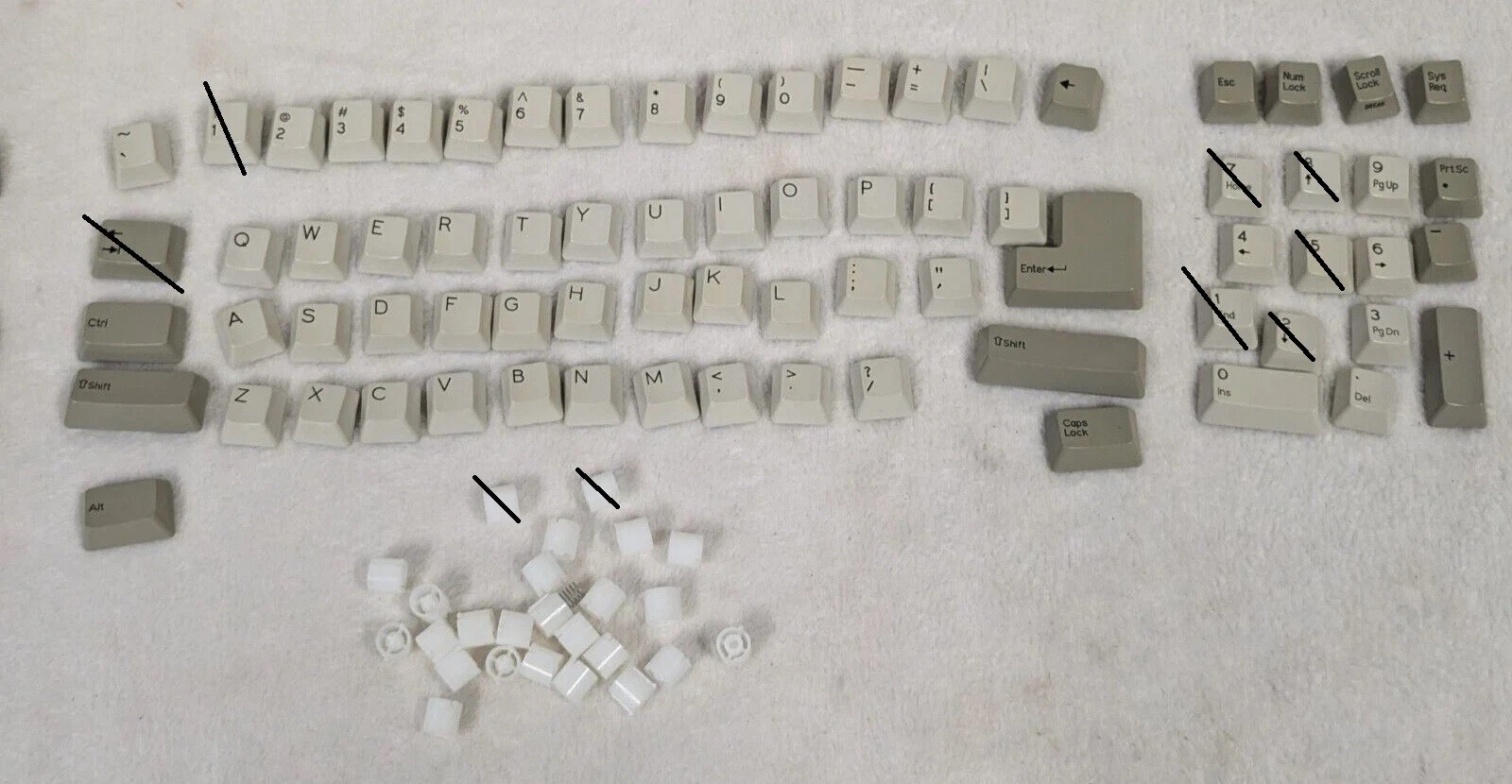 Vtg 1985 Mechanical Clicky Keyboard Maxi Switch Replacement Keys - CHOOSE FIVE