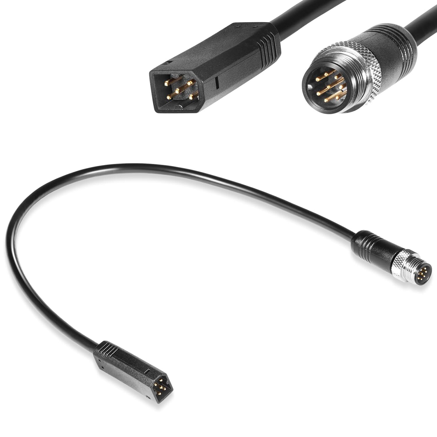 For Humminbird AS EC QDE Ethernet Cable Adapter 720074-12 HELIX 8pin to 5pin 12"