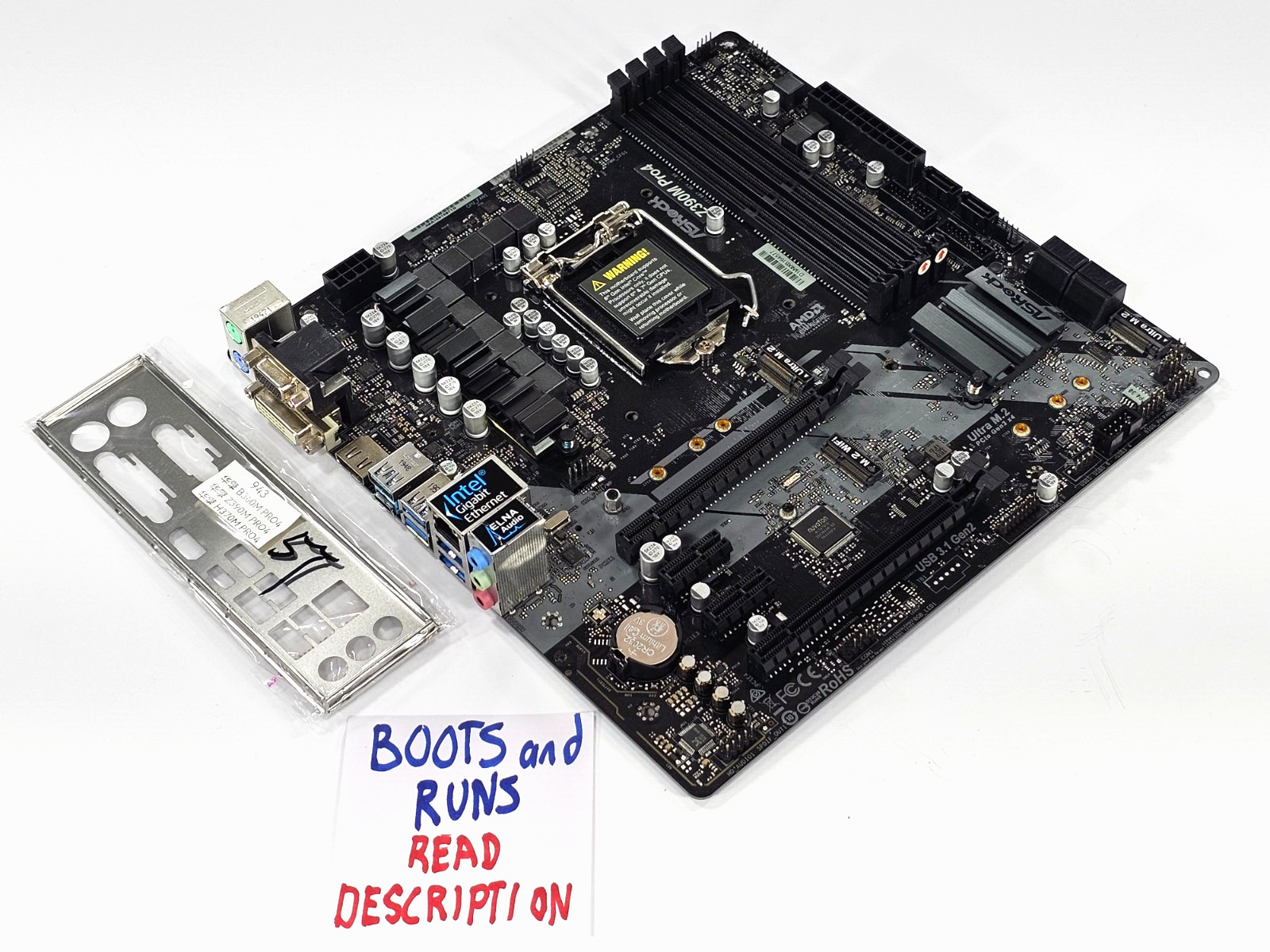 [READ DESCRIPTION] ASRock Z390M Pro4 Intel Z390 Micro ATX Motherboard DDR4