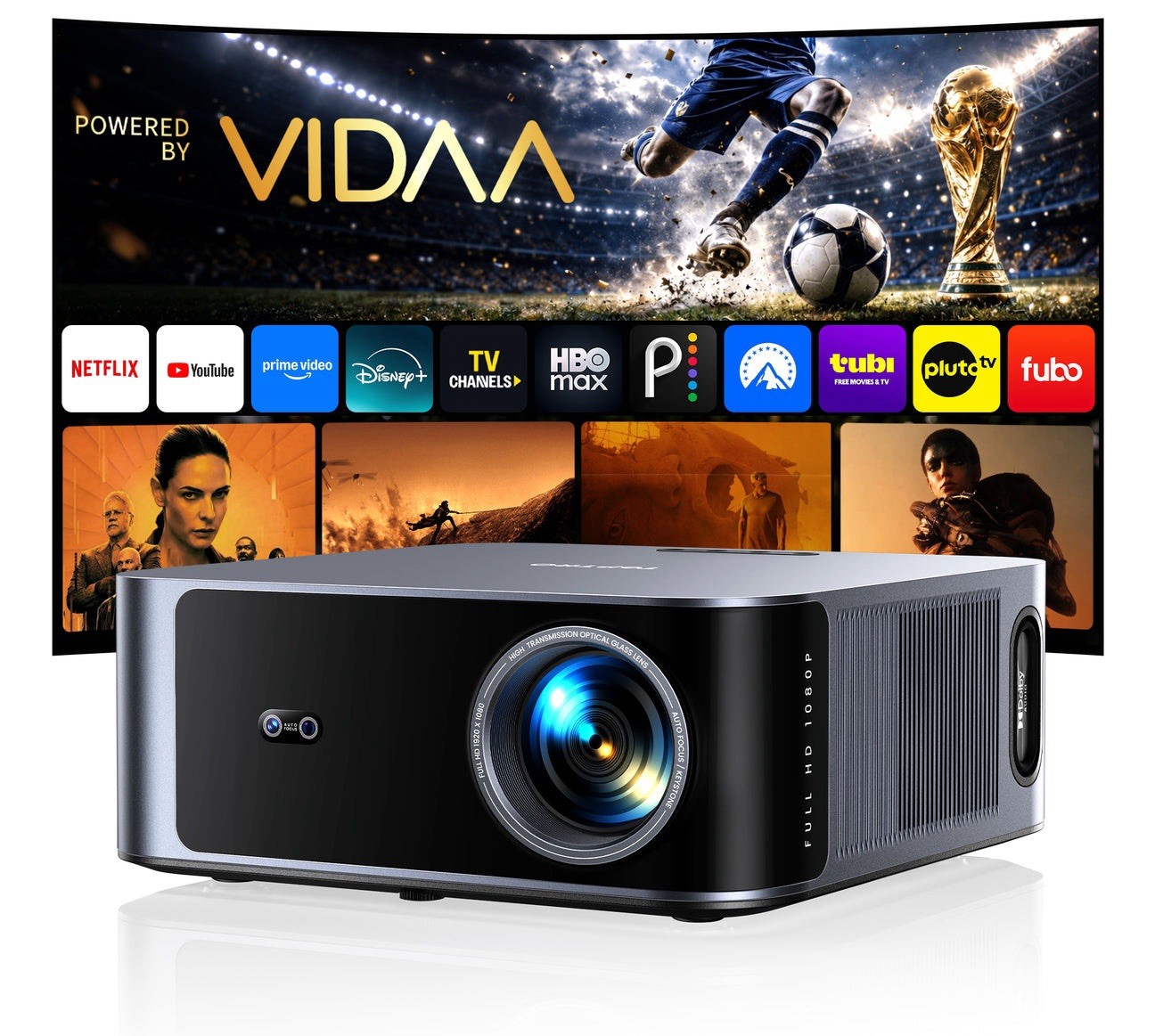 TOPTRO X9 PRO - LCD Projector 1080p 4K Max 2500 