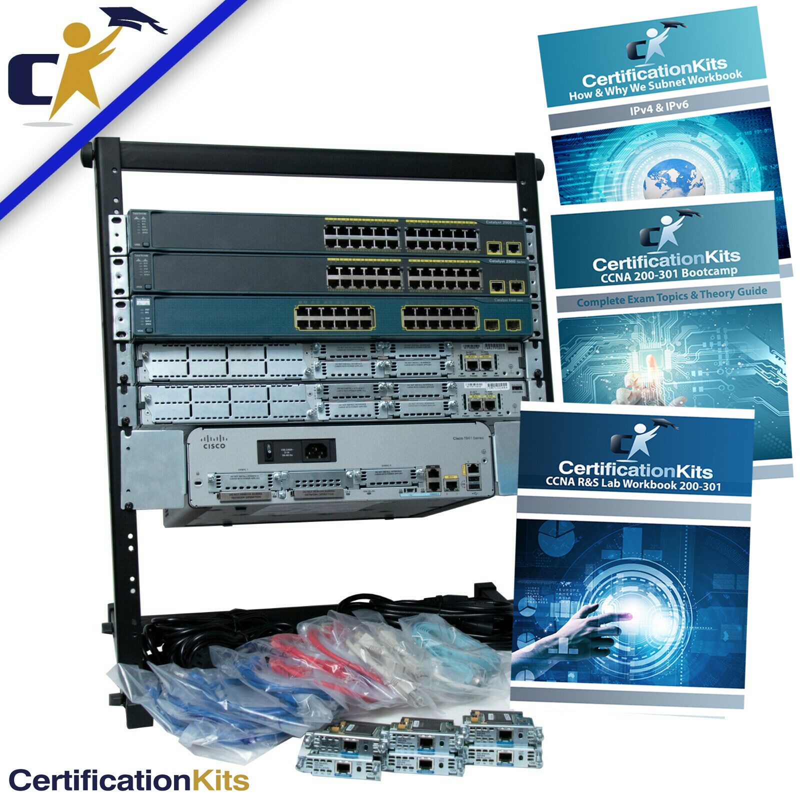 Cisco CCNA 200-301 Premium Plus Lab Kit IOS 15 *Rack & 1 Yr Wty