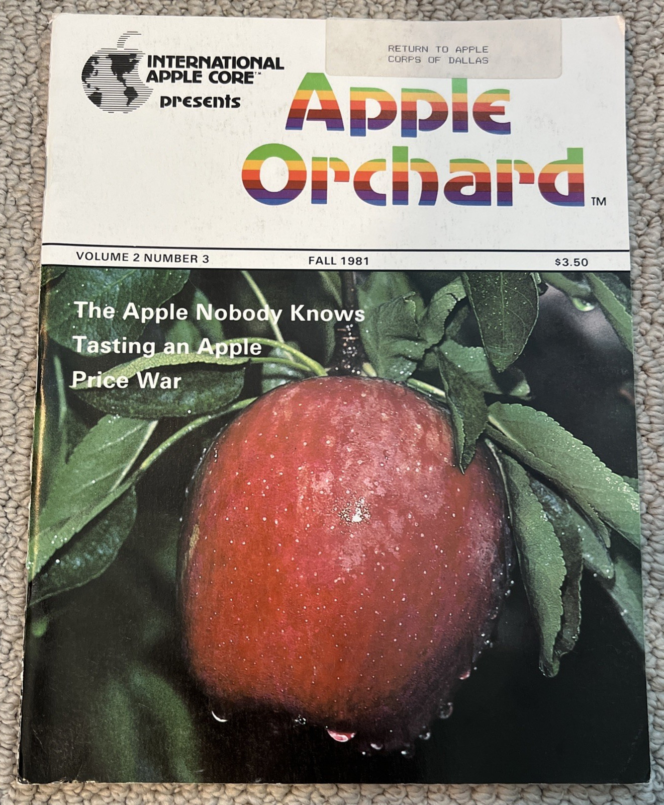Apple Orchard Magazine - Fall 1981, Vol 2, #3 Lots of Apple ][ content