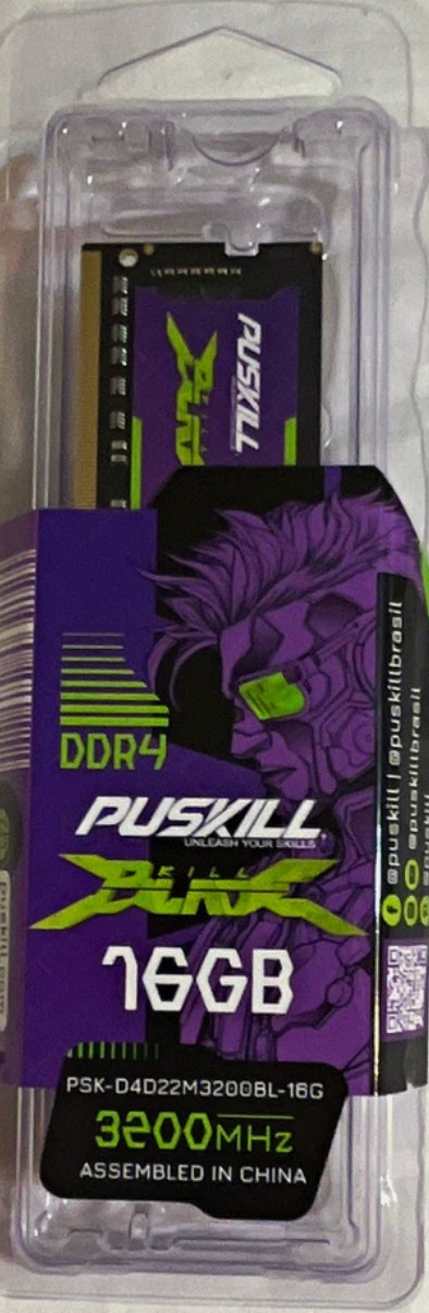 PUSKILL 16GB DDR4 3200MHz SODIMM CL22 Laptop RAM (1x16GB)