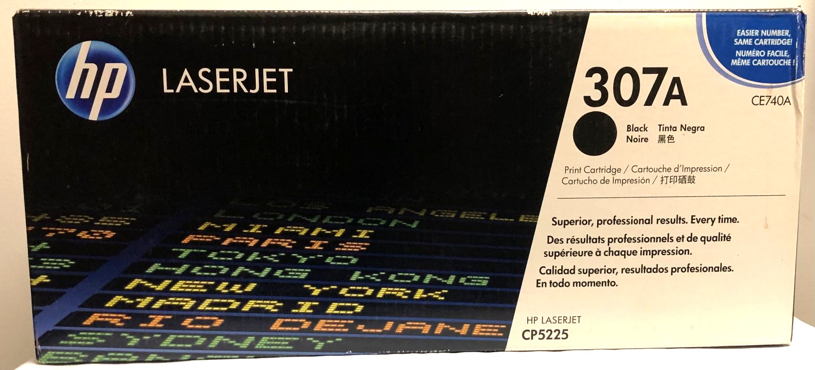 HP 307A BLACK LASER JET TONER CARTRIDGE CE740A GENUINE NEW SEALED CP5225 NOS