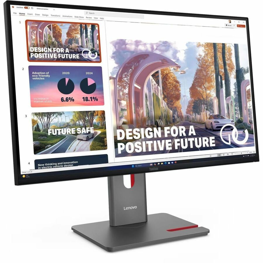 Lenovo ThinkVision P27QD-40 27" Class WQHD LED Monitor - 16:9 - Raven Black