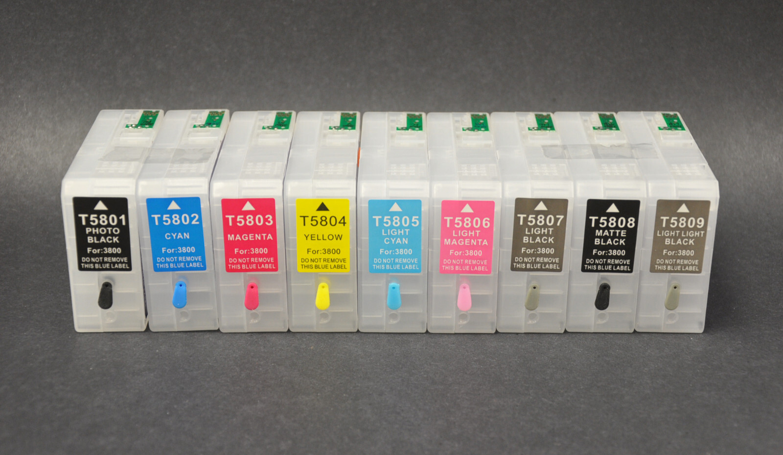 Refillable 9pcs Ink Cartridges for Epson Stylus Pro 3800 Printers DTF K3 Pigment