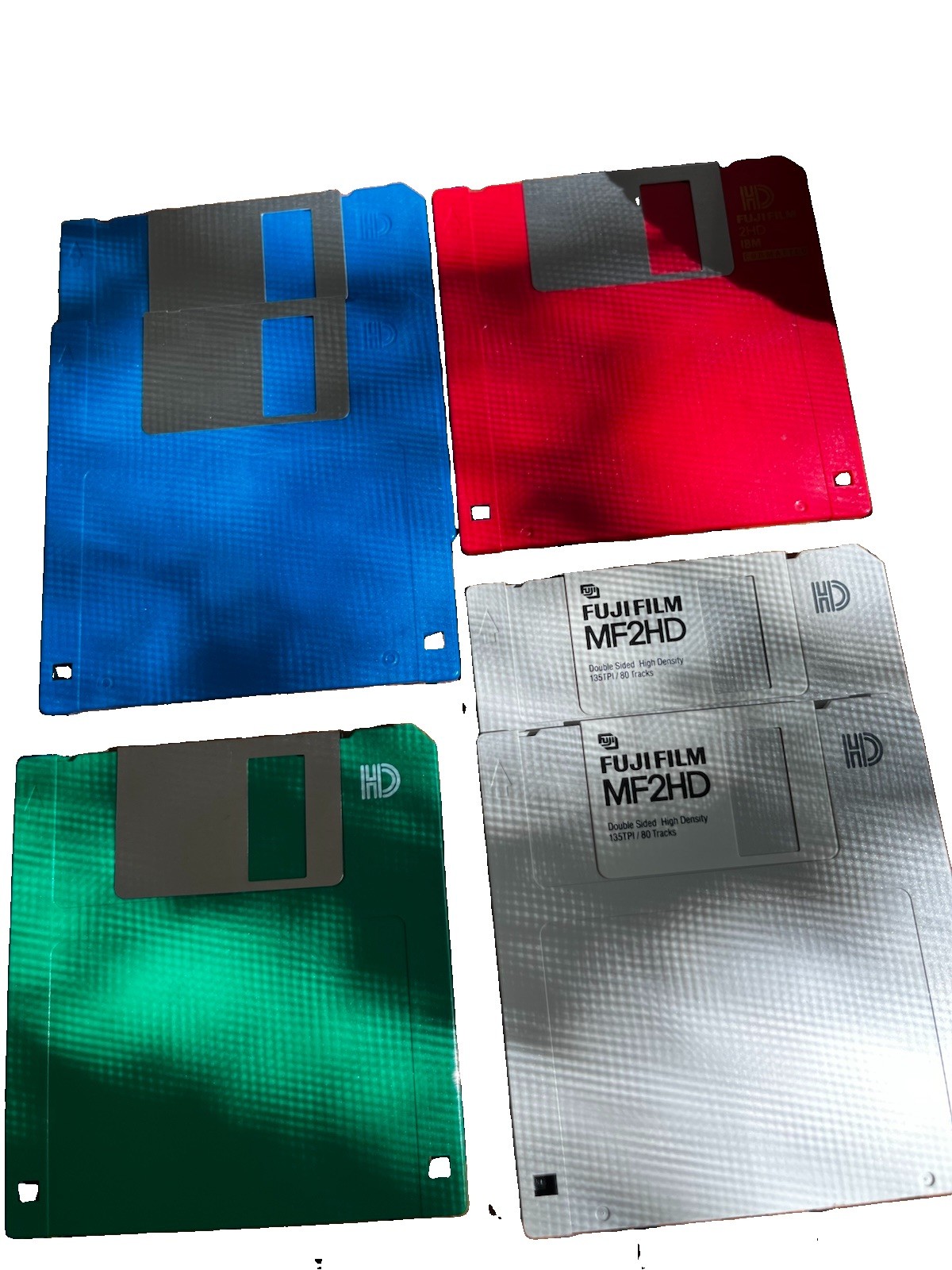FUJIFILM 2HD 1.44MB 3.5” Floppy Disk Lot 6 Color IBM Formatted MF2HD