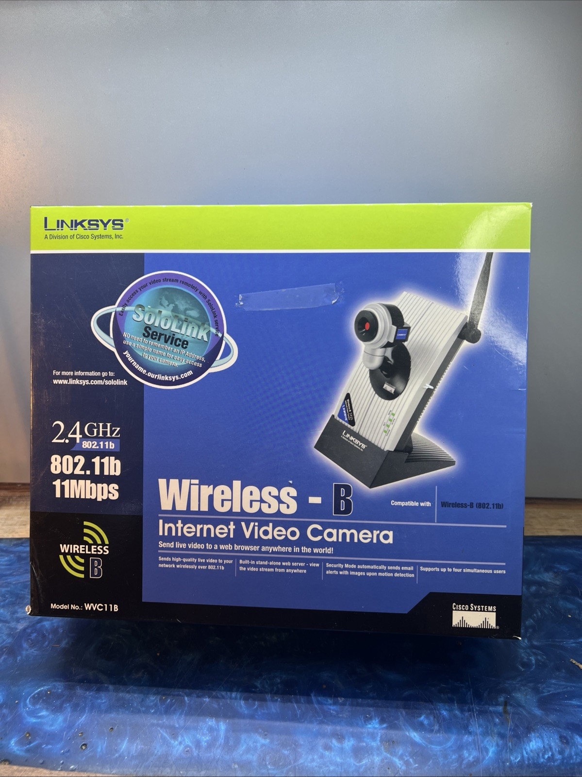 Vintage PC Linksys Wireless B Internet Video Camera WVC11B 2.4GHz New Sealed