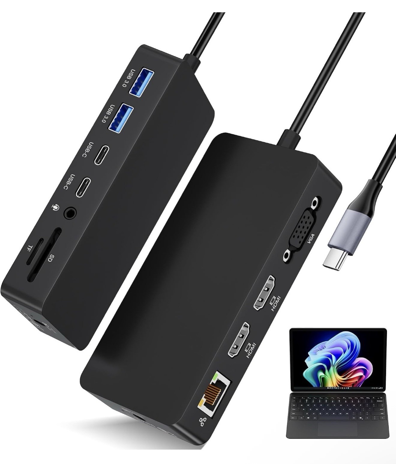 Surface Thunderbolt 4 Docking Station, 12-In-1 Surface Pro Dock with Dual 4K@60H