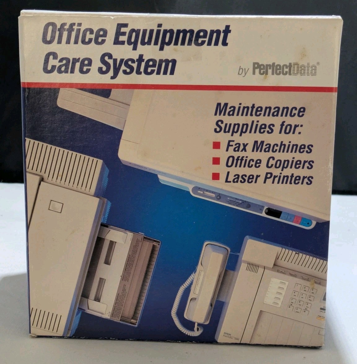 Vintage 90s PerfectData Office Equipment Care System for Fax Copy & Printer