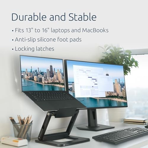 KENSINGTON SMARTFIT EQ ADJUSTABLE LAPTOP STAND FOR DESK, FOLDABLE -  BLACK
