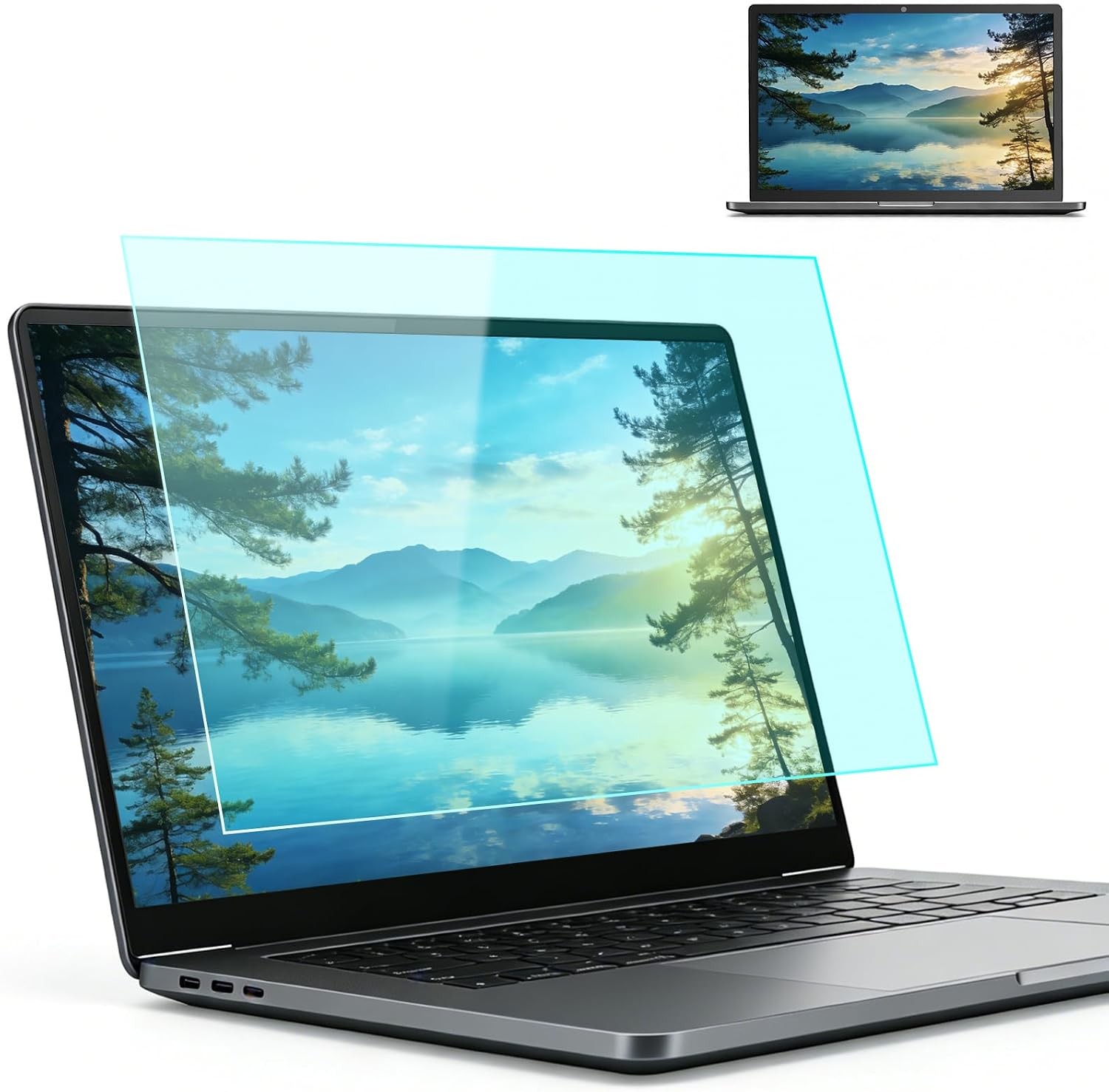Matte Anti Glare Film Screen Protector for 14 Inch 16:10 Laptops, Anti Blue Ligh
