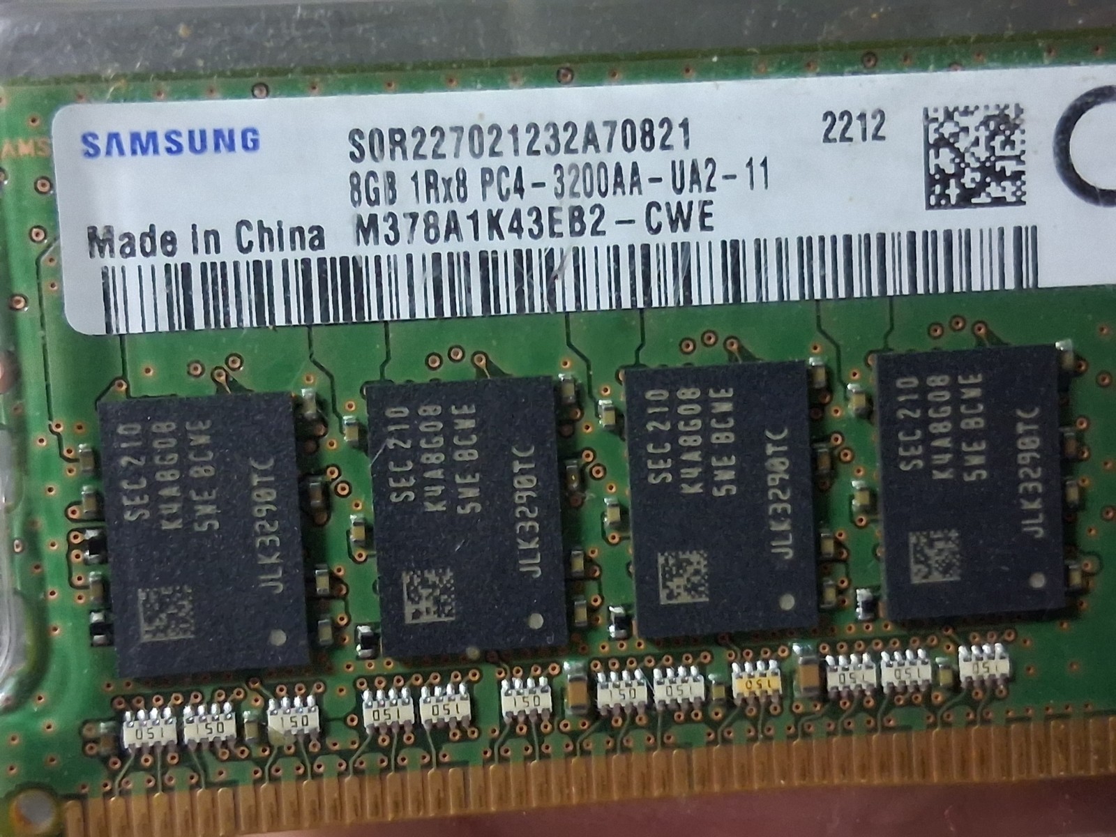 8GB Samsung DDR4 Laptop RAM