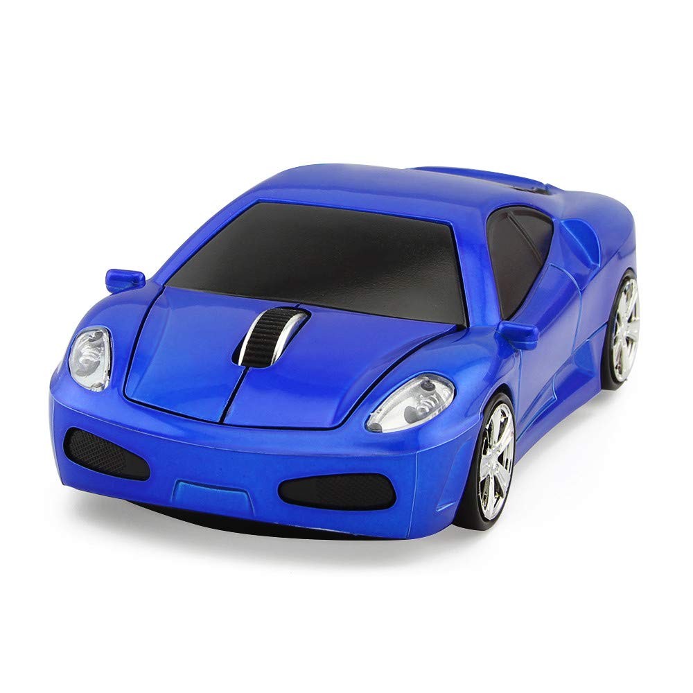 Blue Computer Wireless Car Mouse Optical Desktop Laptop Gaming Mice
