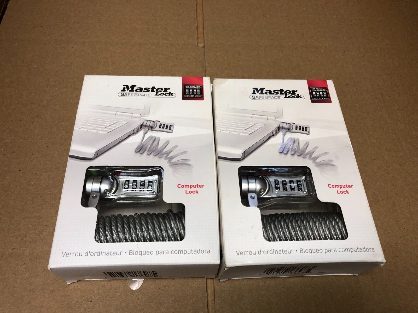 Lot of 2 Master Locks Safe Space Computer Combination Lock New 