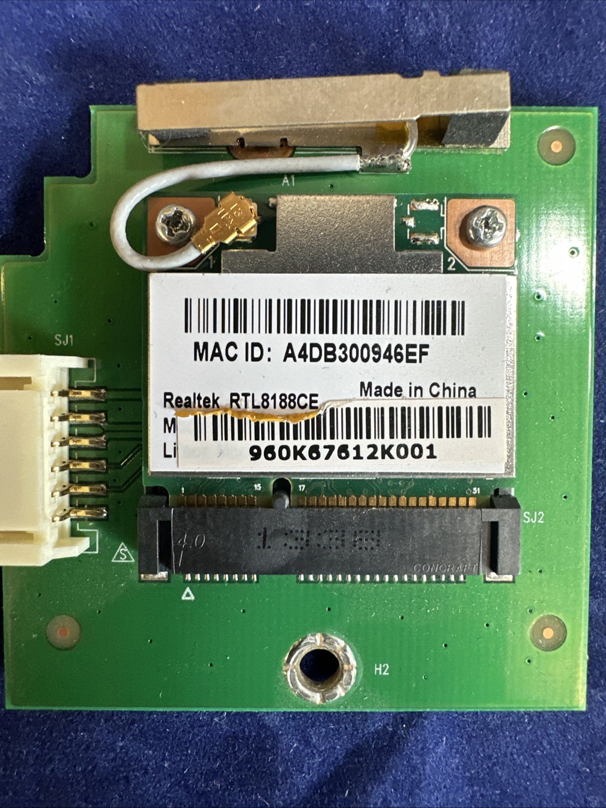 Realtek RTL8188CE Wireless PCIe + Interface Board 960K67612K001 ZMSB3A730186