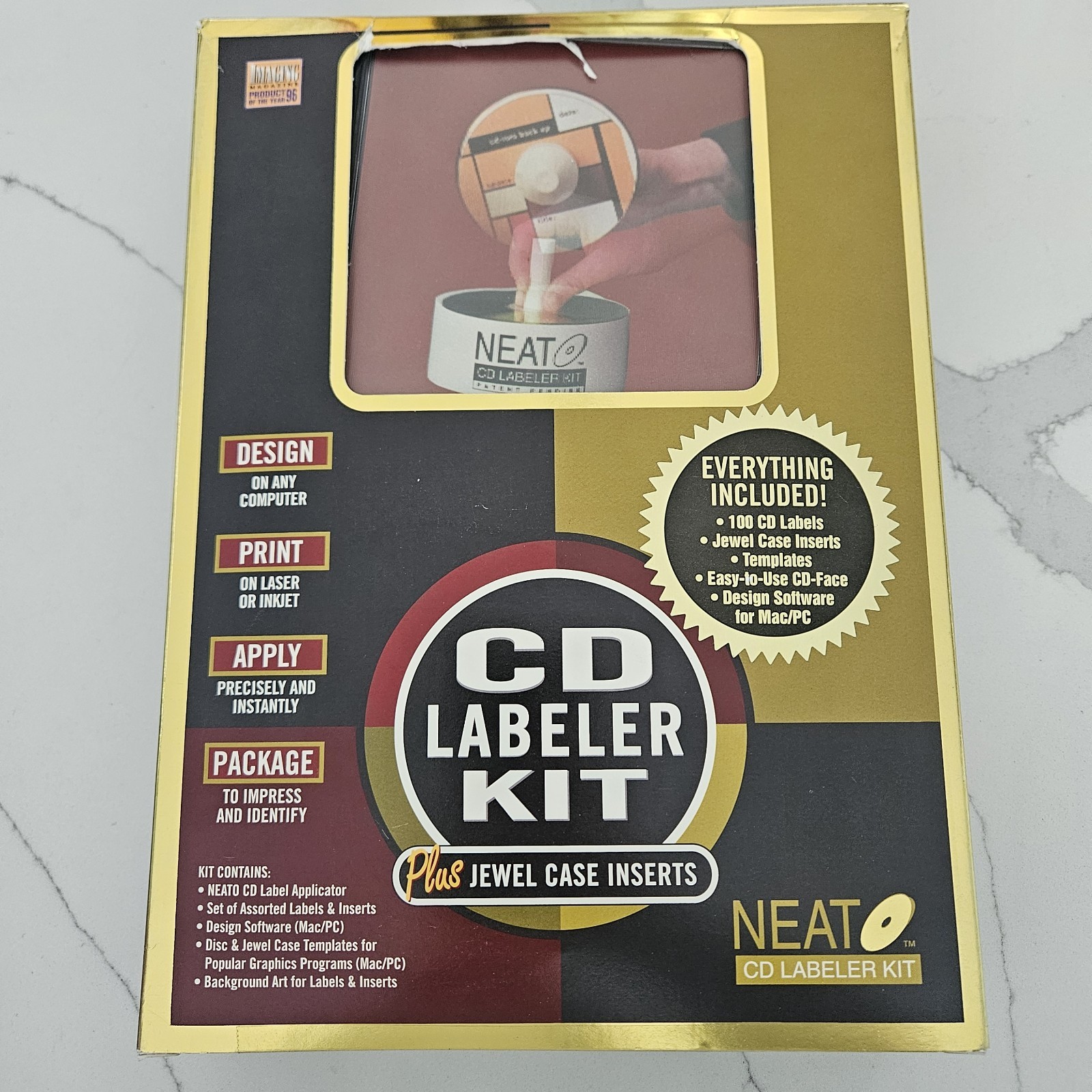 Vintage software NEAT CD Labeler Kit Software MAC/PC NEATO 1997 