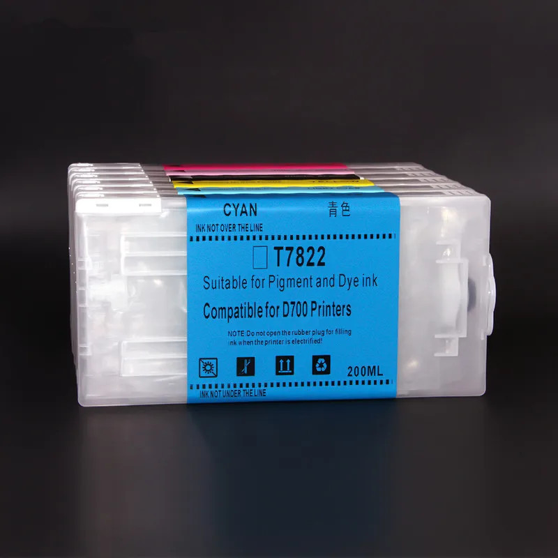 T7821-T7826 Empty Refillable Ink Cartridge for Epson SureLab D700 printer