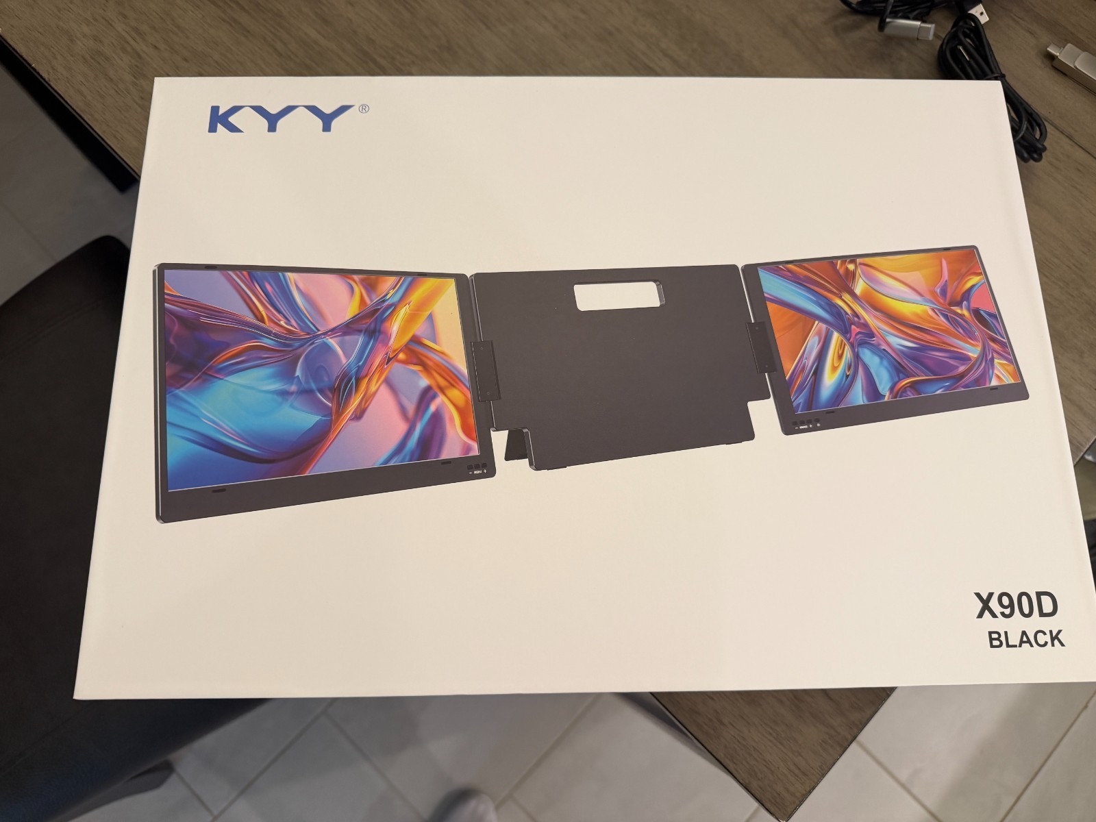 KYY X90D 15.6" Triple Laptop Screen Extender Dual Portable IPS LCD Monitors X90D