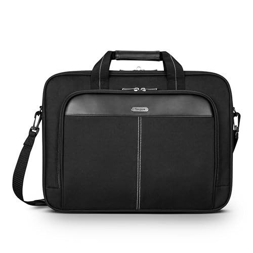 15-16 Inch Slim Laptop Briefcase Black Messenger Shoulder Bag