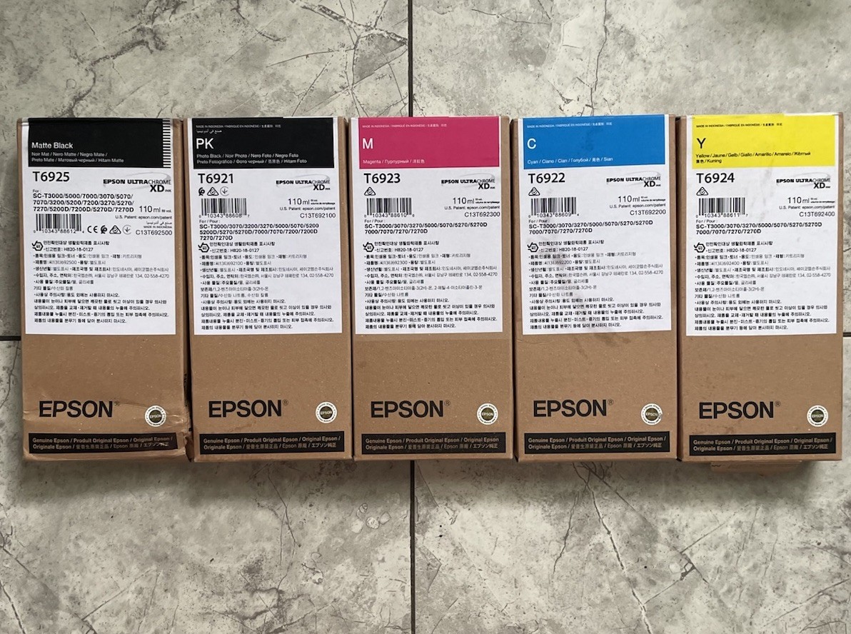 Genuine Epson T6921, T6922,t6923, T6924, T6925 110ml Ink Tank Full Set 2028/29