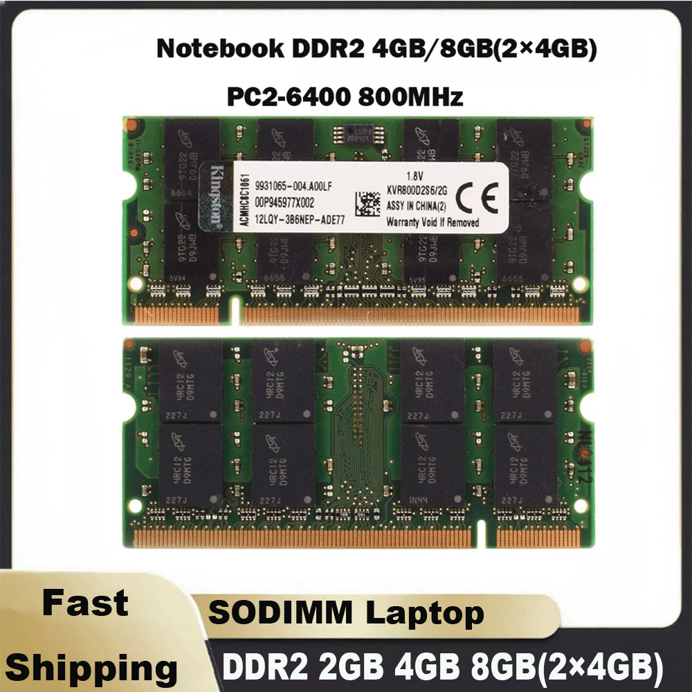 Notebook DDR2 2GB 4GB 8GB(2×4GB) PC2-6400 800MHz Laptop SODIMM Memory RAM lot