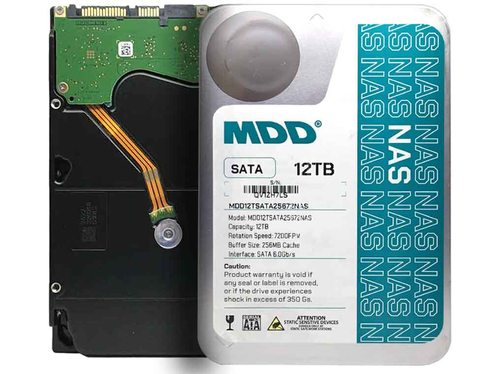 MDD 12TB 7200RPM 256MB Cache SATA 6.0Gb/s 3.5" NAS Hard Drive - 3 Year Warranty