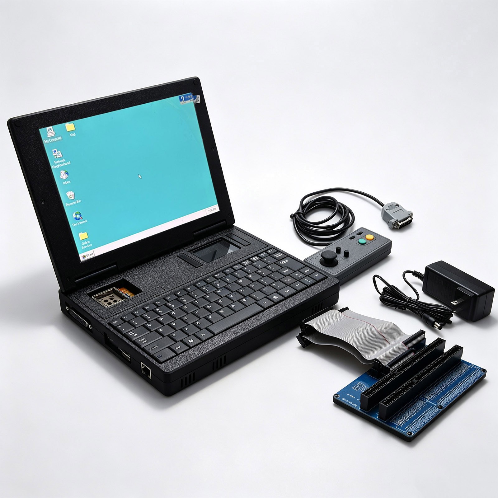 Retro 386SX-40MHz Handheld PC DOS with ISA Bus Expansion and Game Controller