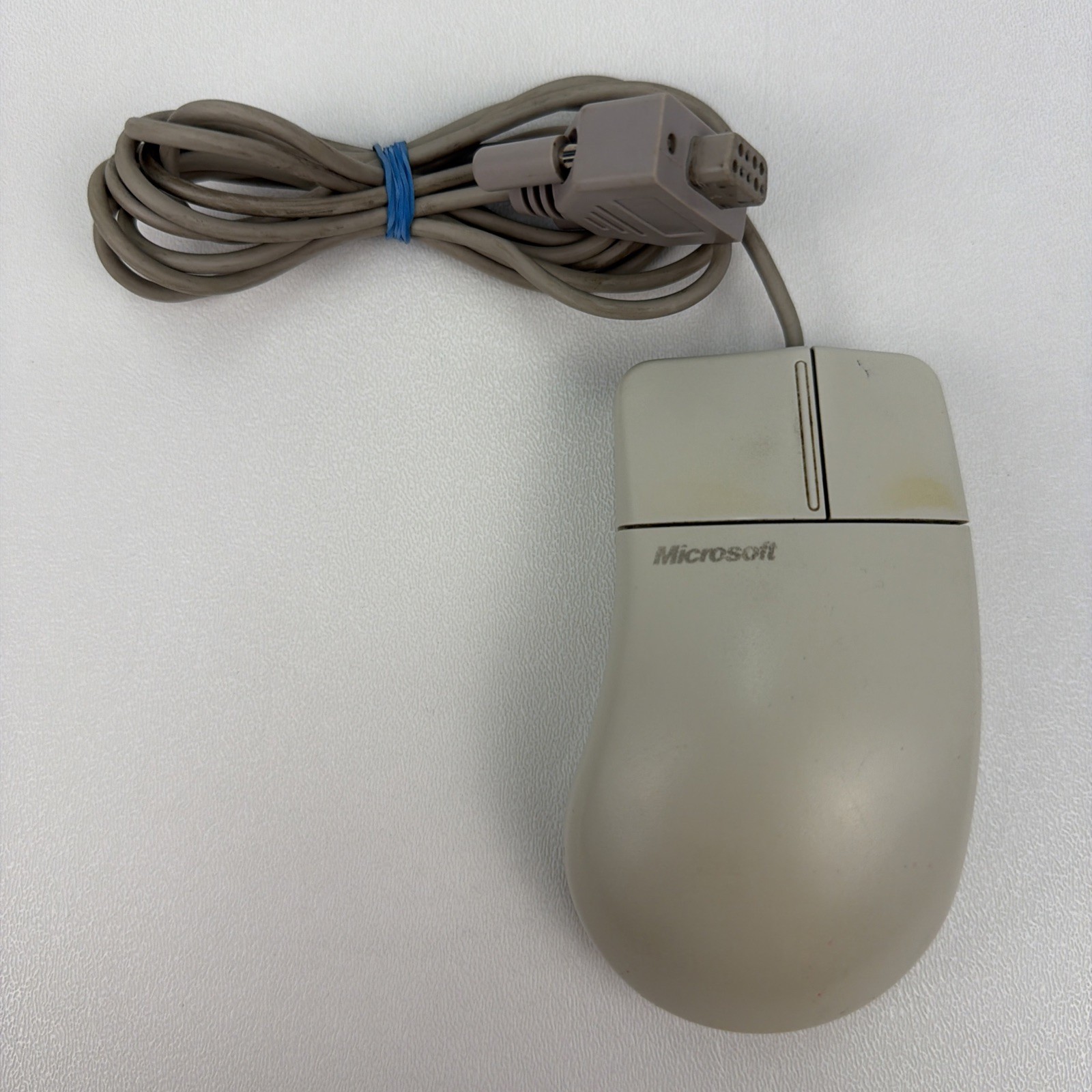 Vintage Microsoft Serial 2.0 Comfort 2 Button Mouse 50674 Db9 Genuine Rare Ball