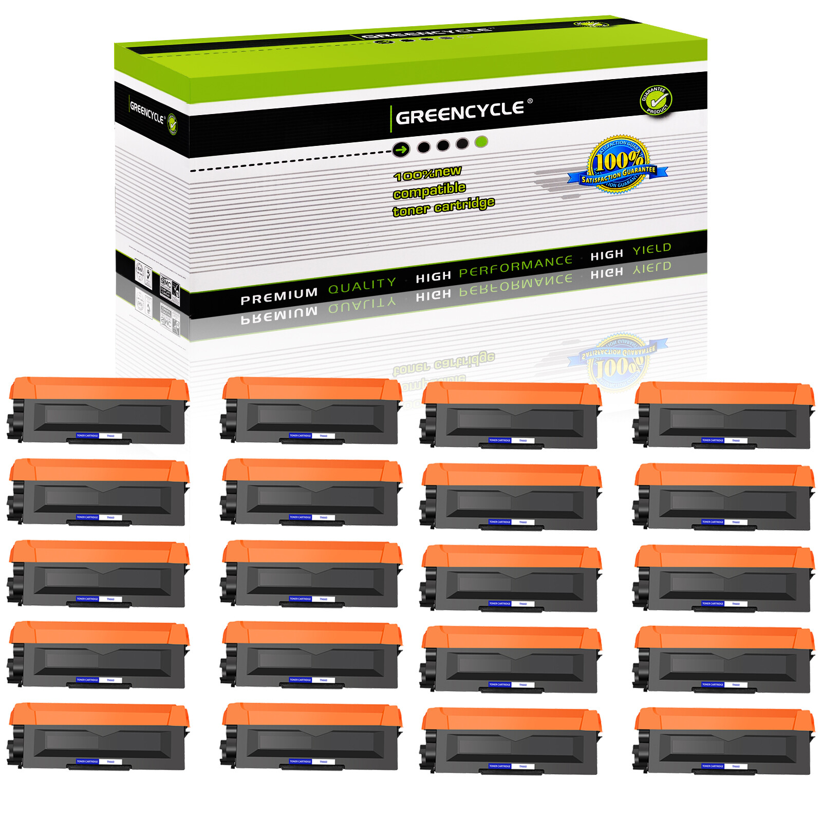 20PK TN660 TN-660 Toner Cartridge Fits for Brother DCP-L2520DW L2540DW HL-L2300D