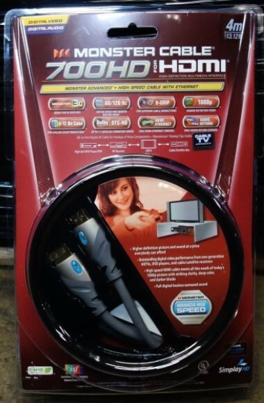 Monster HDMI Cable 700hd 4m (13ft) Brand New In Retail Package HD TV