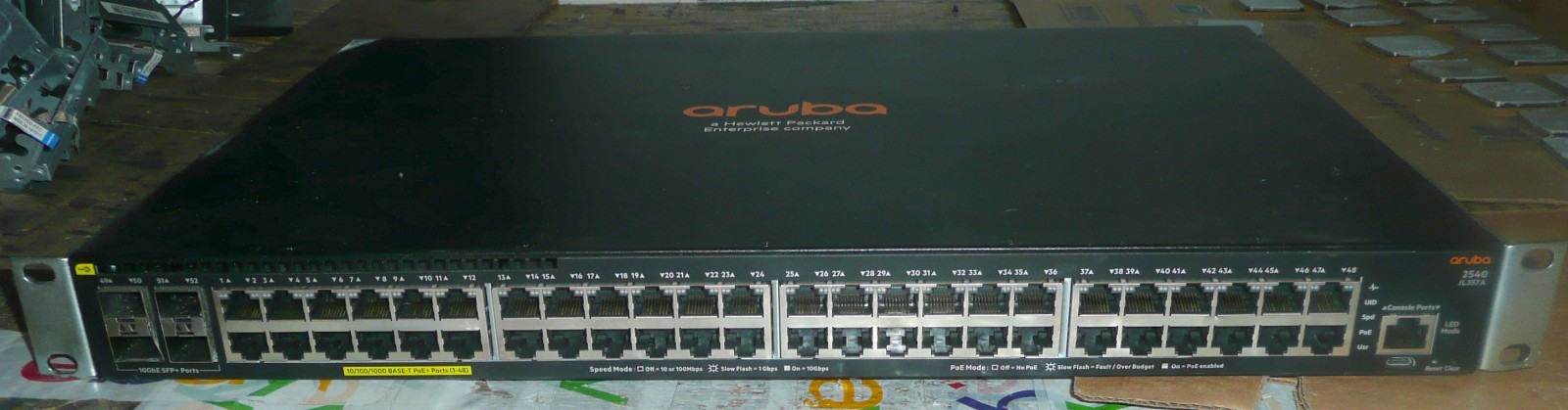 HP Aruba 2540 JL357A Rackmount 48-port POE Gigabit Ethernet Switch - 4x SFP