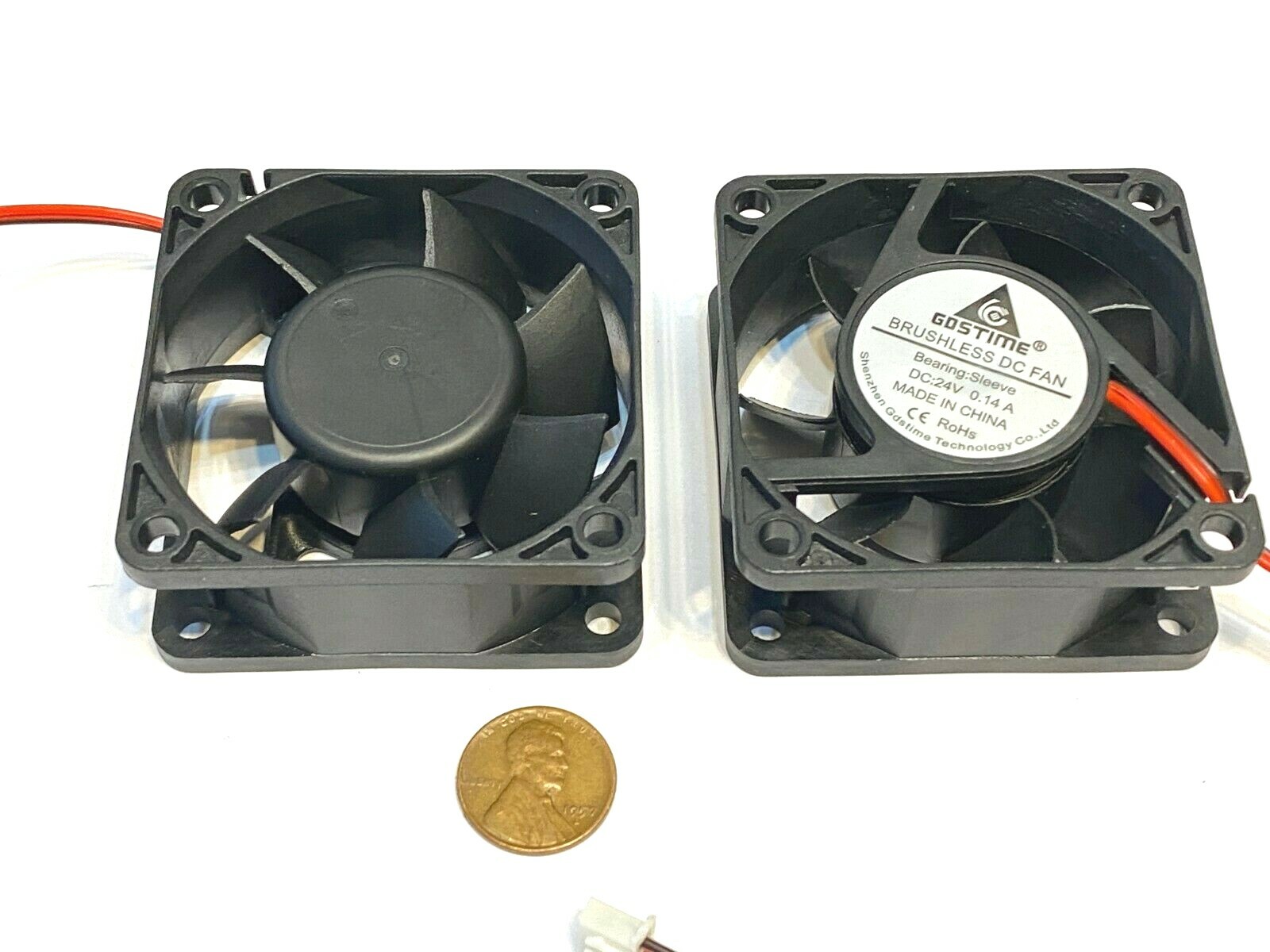 2 pieces  3d Printer 2Pin 6025 DC Fan 24V 6cm 60x60x25mm Motor Cooling C50