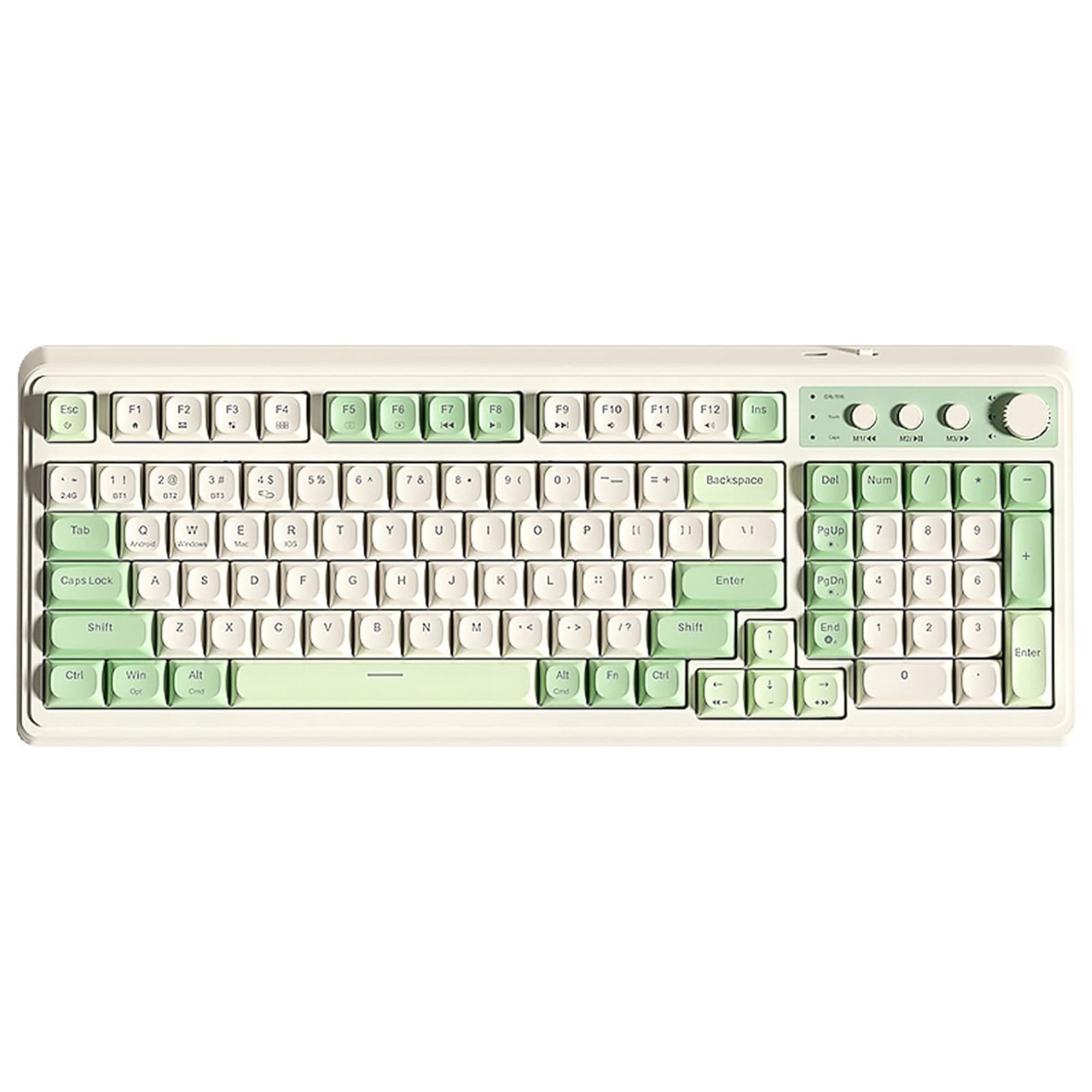 S99-Key Tri-Mode Gaming Keyboard, Bluetooth/2.4GHz/USB-C, RGB Backlit, Numpad
